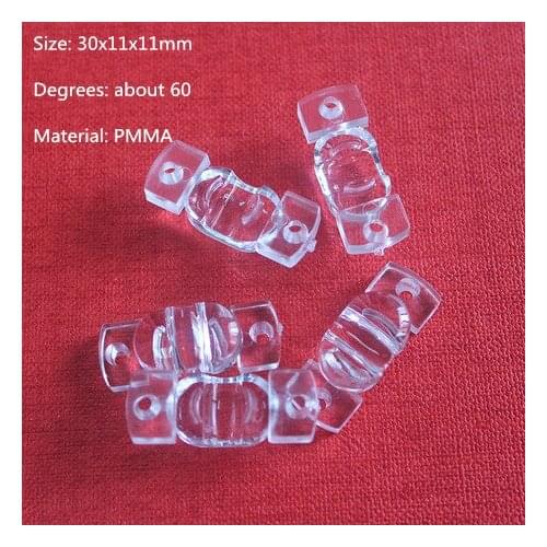 10 pcs peanuts lens 30x11x11mm street light lens 60 degrees