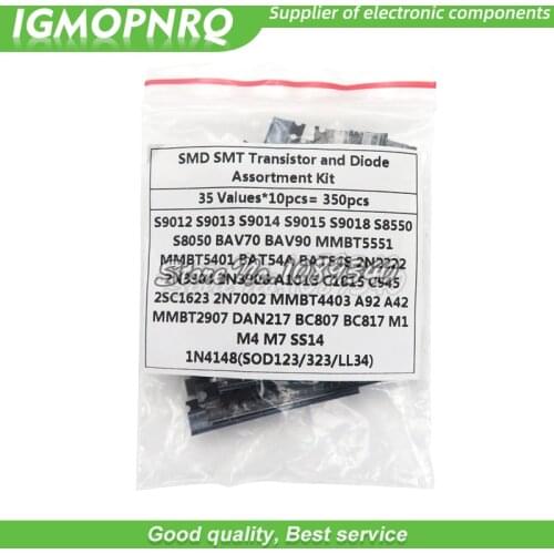 35values*10PCS=350PCS SMD SMT hjxrhgal Transistor and Diode Assortment Kit
