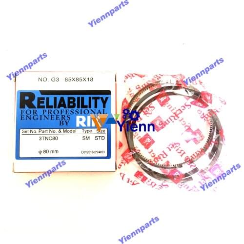 3TNC80 3TNC80L Piston Ring set for Yanmar F200 F220 B32-2 B25 B27 Diesel Engine Repair Parts