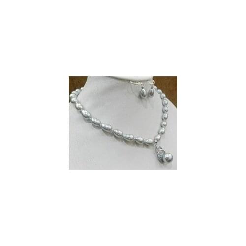 9-11MM Akoya Cultured Shell Pearl Necklace Earring & 14mm Pendant AAA Word Mujer For Women 925 Fine Quality Jewelry Natur