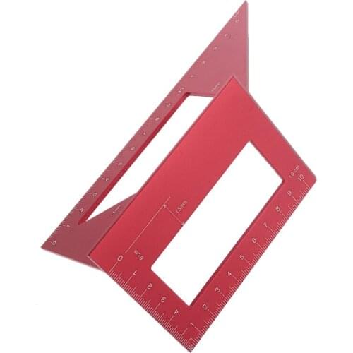 Aluminum Alloy Woodworking Square Measure Ruler 3D Mitre Angle Measuring Ruler