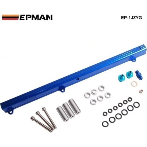 Aluminium Billet Top Feed Injector Fuel Rail Turbo Kit Blue High Quality For Toyota 1JZ EP-1JZYG