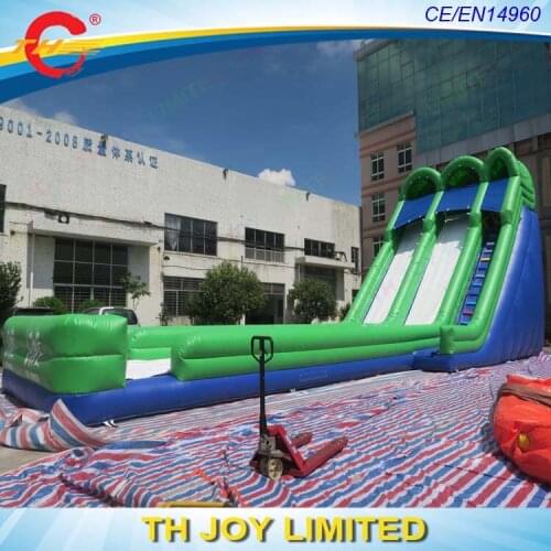 Free ship to sea port! adults inflatable water slides,20m long giant inflatable water slides/commercial inflatable water slide