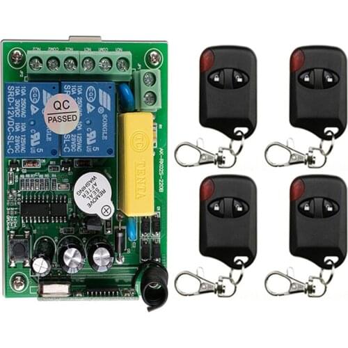 Wireless Remote Control Switch AC 220V 2CH 2 CH RF Relay Receiver Module + RF Transmitter 315 433 MHz Remote Control