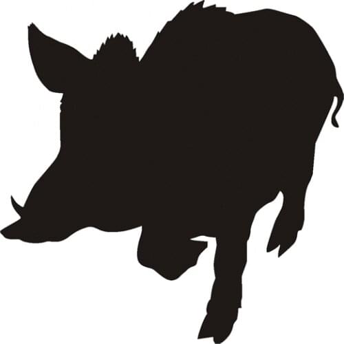 Wild Boar Silhouette Vinyl Decal/Sticker Truck Window Laptop Pig Hog Hunting Car Sticker Windows Wall Decor