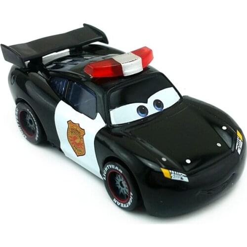 Disney Pixar Cars Black Police Mcqueen Lightning Mcqueen Diecast Metal Alloy Mode Cars 1:55 Toy Collection Kids Best Gift