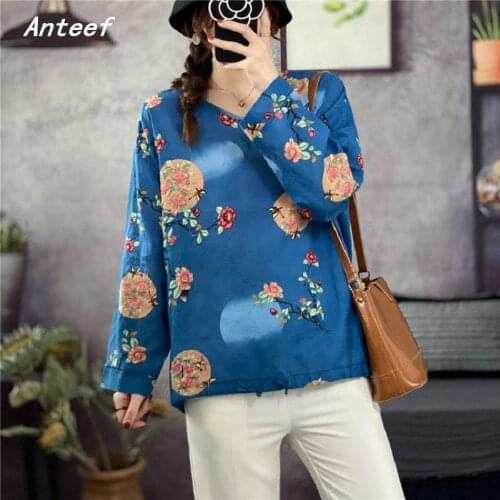 Cotton linen plus size vintage floral spring casual loose tops tee t shirt women t-shirt ladies tshirt clothes 2021 streetwear