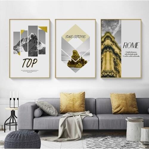 Modern Black and white City Canvas Painting Quote Posters Print Landscape Wall Art Pictures For Living Room Bedroom Aisle Studio