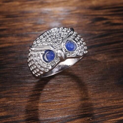 LOvely Owl Rings Sz 6-10 Wedding Party Ring Jewelry Women Blue Ring