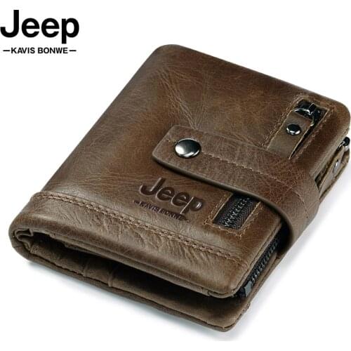 RFID Genuine Leather Quality Men Wallet Coin Purse Card Holders PORTFOLIO Portomonee Male Walet Money Pocket Quality Designer