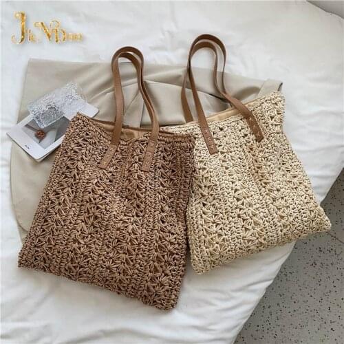 Summer Beach Fashion Straw Women Underarm Shoulder Bags For Women Casual Large Capacity Bohemian Female Shopping Handbag Totes