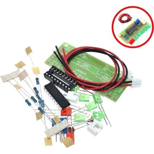 LM3915 DC 9V-12V 10 LED Sound Audio Spectrum Analyzer Level Indicator Kit DIY Electoronics Soldering Practice Set laboratory