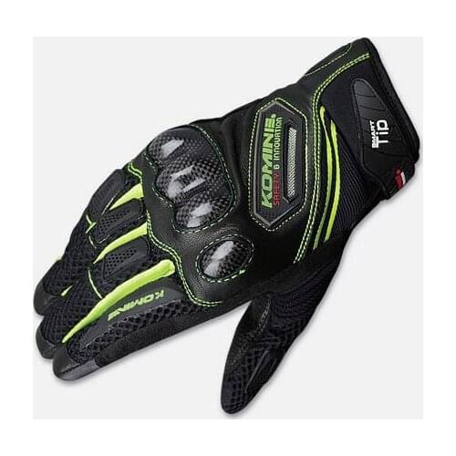 KOMINE GK-167 Carbon Fiber Mesh Motorcycle Gloves Protective Riding Cycling for Men MX MTB Motocross
