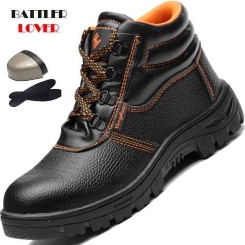 2019 Military Combat Mens High Top Steel Toe Cap Anti Smashing Work Boots Shoes Men Iron Nose Anti-puncture Winter Safety Shoes