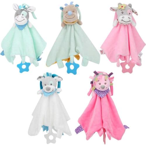 Soft Baby Sleeping Towel Plush Blanket For Newborns 0 12 Months Stuffed Animals Plush Sleep Toy For Babies Girls Rattles Teether