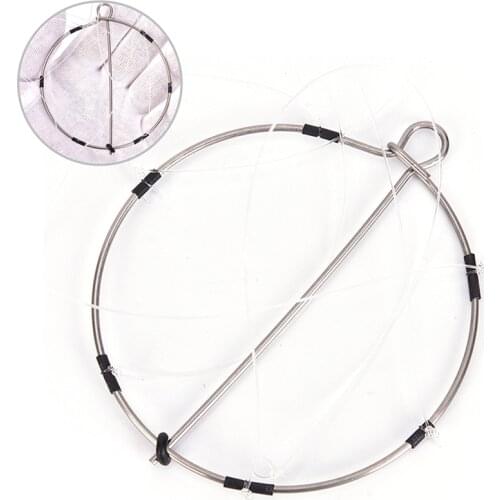 6-Ring Portable Fishing Shrimp Crab Cast Trap Catch Crabs Tool Set 1pcs top quality