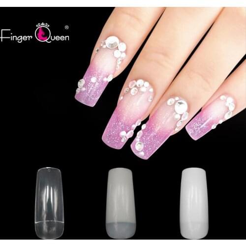 Fingerqueen 1Set Natural/White/Clear Color French False Nail Tips Artificial Fake Nails Art FQ-CO