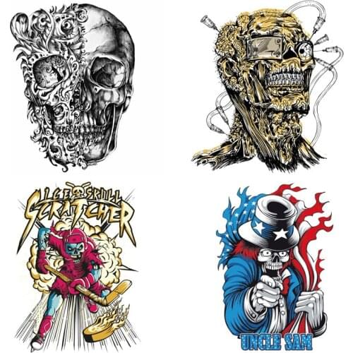 ZOTOONE Skull stickers for iron transfer clothes DIY accessory t-shirt dresses washable heat transfer
