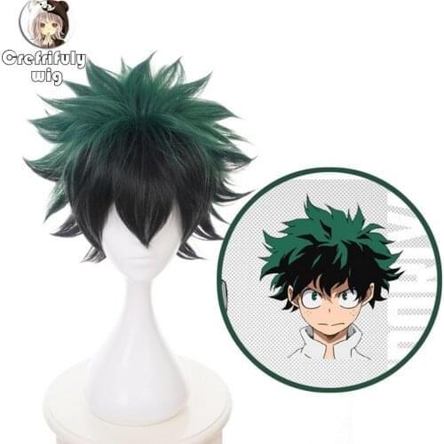 New Anime My Hero Academia Cosplay Wig Izuku Midoriya Wig Boku No Hero Academia Academy Cosplay Hair Izuku Midoriya Deku Wigs