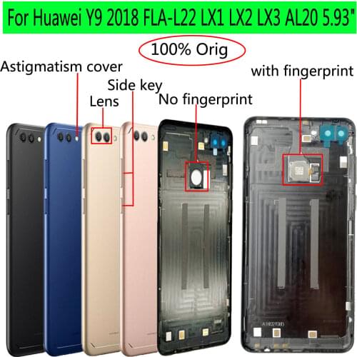 OEM For Huawei Y9 2018 FLA-L22 LX1 LX2 LX3 AL20 Rear Back Housing Battery Cover