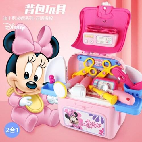 Disney Genuine Cute Pet Backpack Toy Mickey Minnie Ice and Snow Handbag Play House Educational Childrens Toy Spray Bottle
