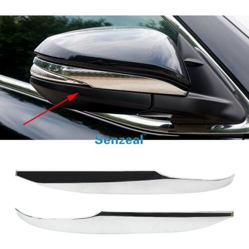 Senzeal 2PCS ABS Chrome Car Side Rear View Mirror Trim Cover Fit For Toyota Highlander 2014 2015 2016 2017 2018 2019