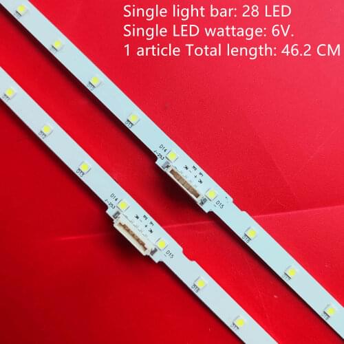 LED Backlight strip 28 lamp for Samsung 43"TV UE43NU7100U AOT_43_NU7100F_2X28_3030C BN44-00947A UE43NU7120U UE43NU7170U