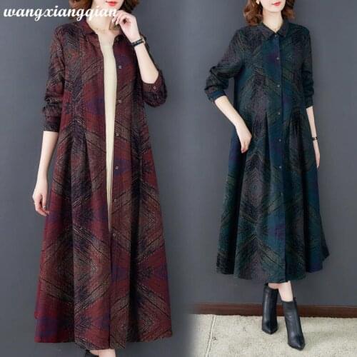 2020 Spring Fashion Womens Windbreaker Foreign Casual Mid-length Plus Size Straight-fitting Printing Trench Coat Female A625