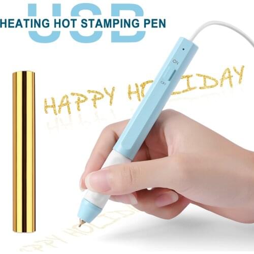 0.8/1.5/2.5mm Heat Resistant Grip Heating Hot Stamping Pen Glowing Foil Paper for DIY Making Cards Scrapbooking Leather Craft