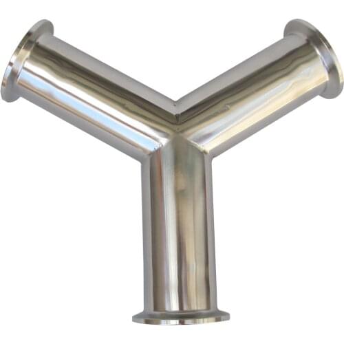 19mm 25mm 32mm 38mm 45mm 51mm Sanitary Stainless Steel Tri Clamp Wye SUS SS304