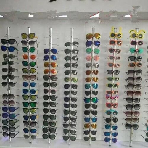 10pcs Aluminium Lockable Sunglasses Eyeglasses Display Rod 1.35M For 16 Frames