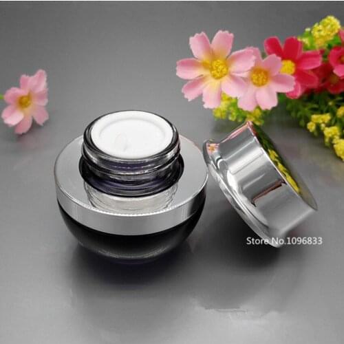 10PCS Refillable Cosmetic Container Glass Face Cream Lotion Bottle Jar Black Small Cosmetic Eye Cream Bottle 20g 30g 20ml 30ml