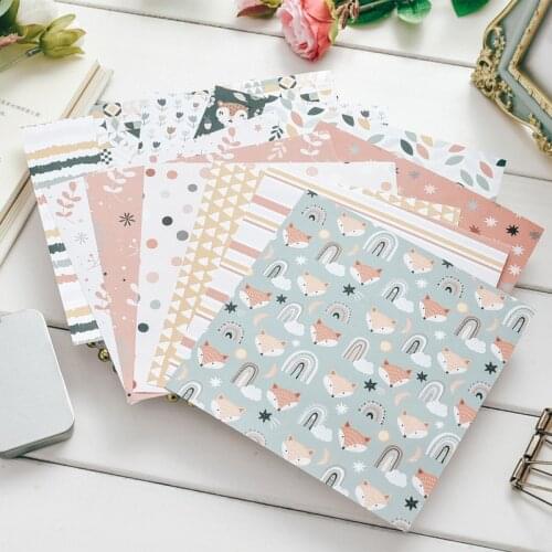 12Sheets Fox In The Forest scrapbook Origami Paper Pad DIY Card Making Handmade Home Deco Gift Background Arts And Crafts