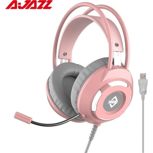 Ajazz AX120-7.1 Channel Stereo Gaming Headset Noise Cancelling Over Ear Headphones with Mic Bass Surround Soft Memory Earmuffs