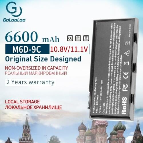 Golooloo 9 Cells BTY-M6D Laptop Battery for MSI GT60 GT70 GX780R GX680 GX780 GT780R GT660R GT663R GX660 GT680R GT783R E6603