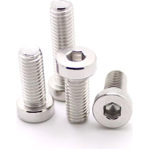 10Pcs 304 stainless steel thin head inner hexagonal screw low head inner hexagonal low head bolt M3M4M5