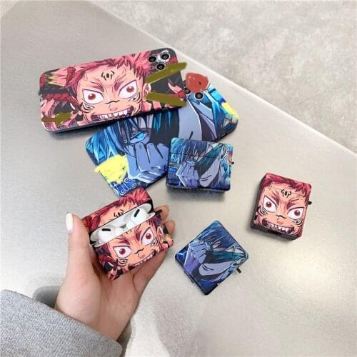 Japanese Anime Jujutsu Kaisen Cover for Airpods 1 2 Pro Wireless Earphone Case for Airpods Pro Charging Box Cover Soft Tpu Shell