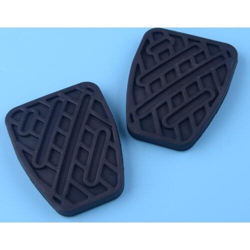 DWCX 2Pcs Black Rubber Brake Clutch Pedal Pad Covers Fit For Nissan Qashqai 2007-2010 2011 2012 2013 2014 2015 2016 46531JD00A