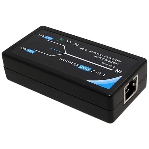 Dual Port 10/100Mbps POE Extender 1.0gbps with IEEE 802.3af 30W Standard Input / Output for IP Camera Extend 100 meters
