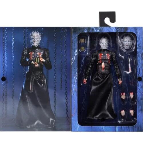 18cm Original NECA Hellraiser Ultimate Pinhead He'll Tear Your Soul Apart PVC Action Figure Movable Collection Toy Gifts