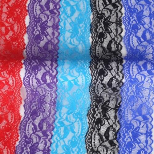 5Yards/lot Elastic Lace Ribbon 55mm DIY Embroidered Net lace Trimmings For Sewing Decoration African Lace Fabric