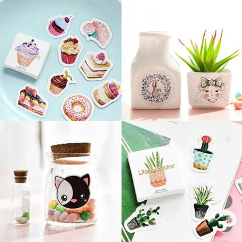 Flamingos Scrapbooking Photo Stickers Kit Sealing Paste Art Paper Background Decor DIY Craft Decoration 45pcs/pack