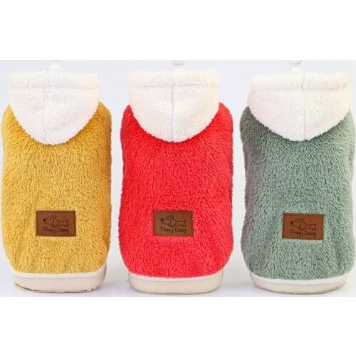 Puppy Dog Hoodie Winter Dog Clothes Sweatshirt Soft Pet Outfit Vest Coat Shih Tzu maltese Pomeranian Poodle Schnauzer Clothing