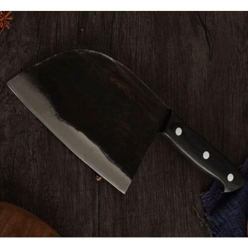 Kitchen Butcher Knife Hand Forged Knife Forged Cleaver Forged Old-fashioned Household Cooking Damascus Steel Professional Chef
