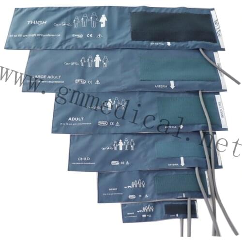 Blood Pressure Cuff With Single Tube Blue Nylon NIBP Cuff Compatible With Mindray,CSI,,Philips(Neonate/Infant/Child/Adult/THIGH)
