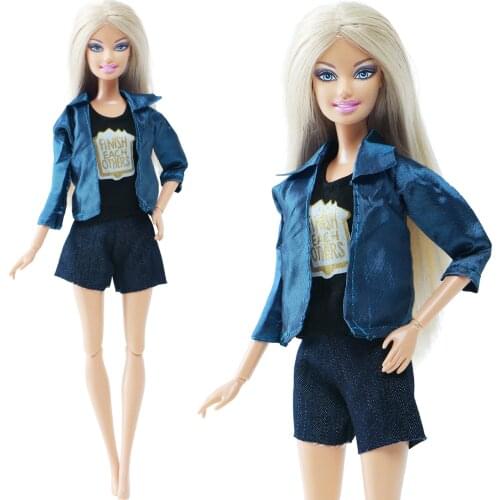BJDBUS Fashion Shorts Vest Coat Black Daily Outfit Accessories Clothes for Barbie Doll Girl Toy Birthday Gift