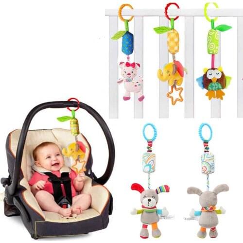 Cartoon Infant Baby Toys Bell Mobile Baby Plush Toy baby bed holder Wind Chimes Rattles Bell Toy Baby Crib Bed Hanging Bells Toy