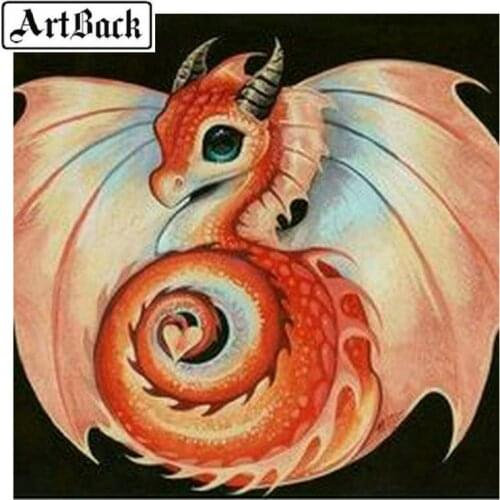 Animal 5d diy diamond painting kit dragon pattern full square / round Drill 3D mosaic embroidery for home decor gift