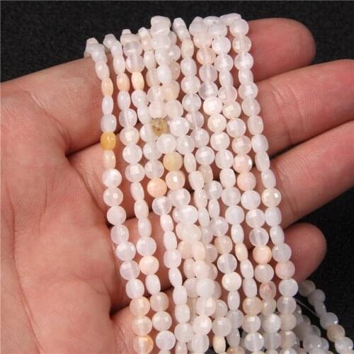 Natural Stone Coin Shape Pink Aventurine Loose Beads Healing Energy Jewelry Gems Stone For Making DIY Bracelet Necklace 4mm 6mm