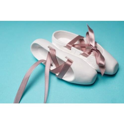 New 3D Ballet Shoes Large Ballet Cake Mold a Pair of Ballet Shoes Silica Gel Mould Food Grade Silicone Mold Dry Pez Candy Resin